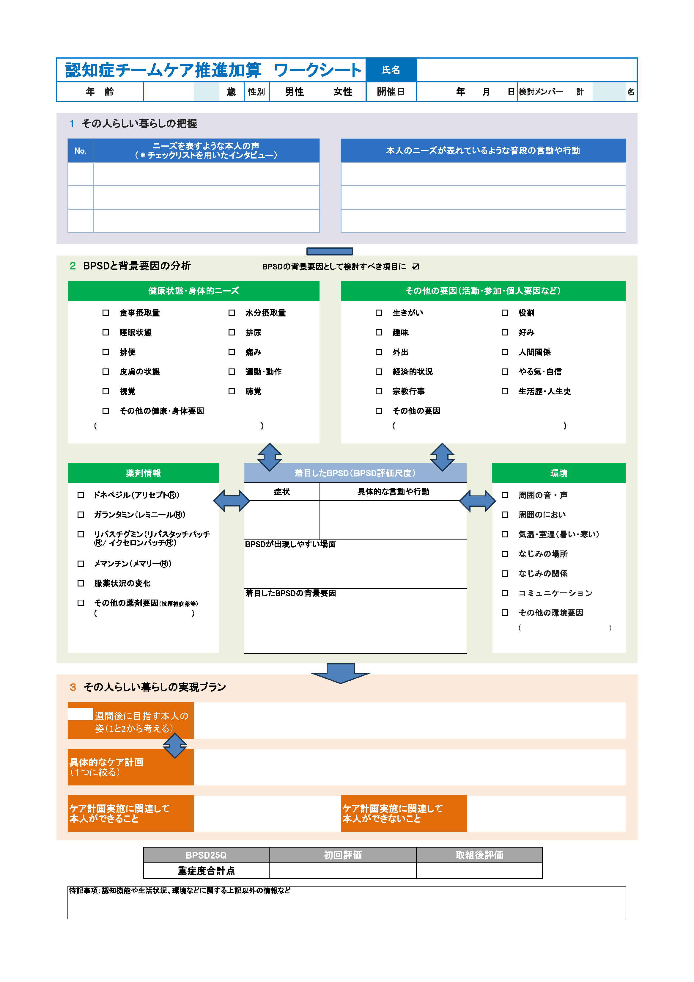 認知症チームケア推進加算に関する実施上の留意事項等について ー 老高